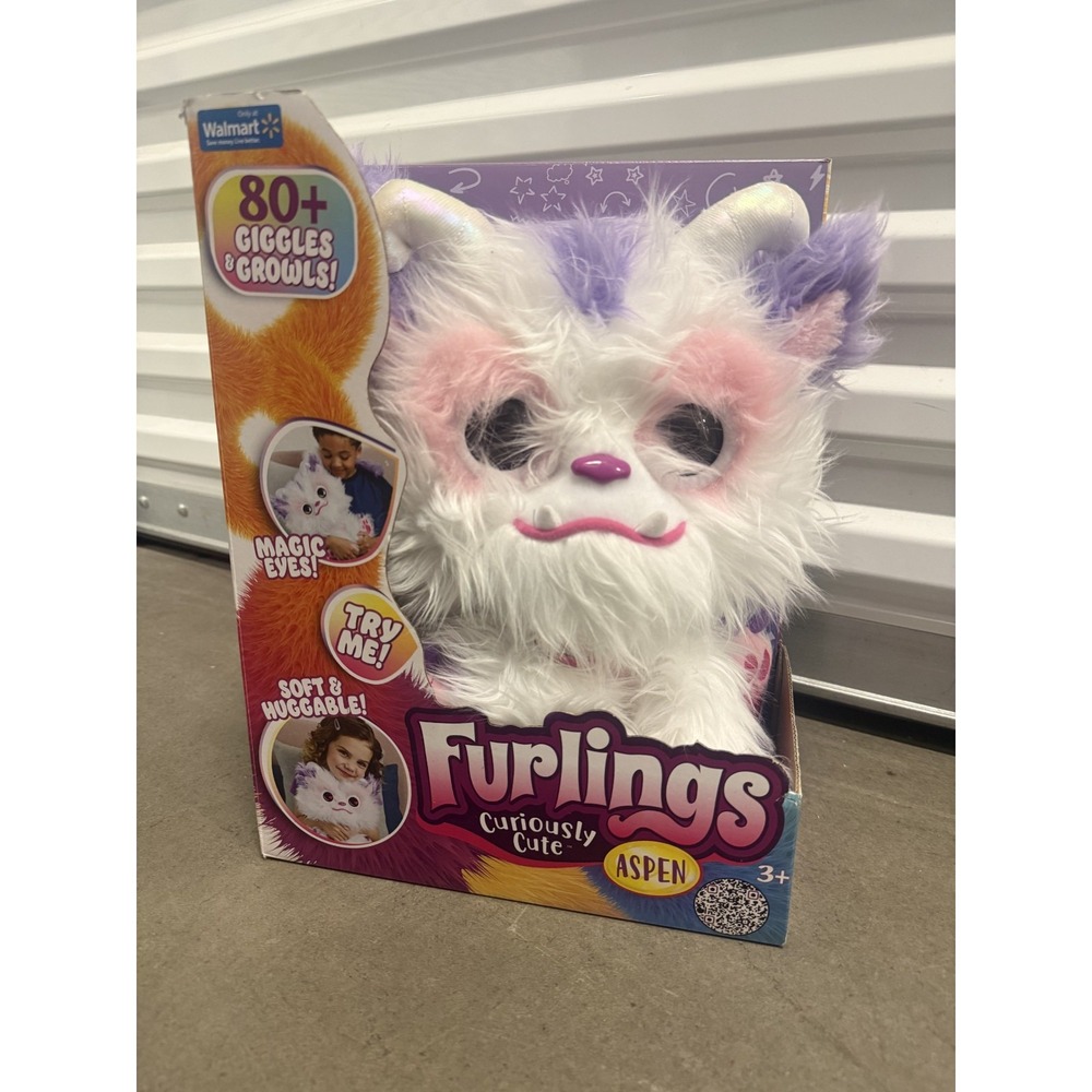 NEW Furlings Aspen Interactive Yeti Plush Toy 13" 80+ Sounds Animations Kids 3+